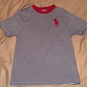 scoop neck polo t shirt